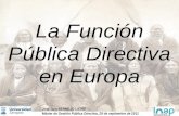 Función pública directiva en Europa