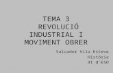 Tema 3.  Revolució industrial i moviment obrer.