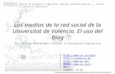 Los medios de la red social en la Universitat de València. El uso del blog