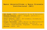 Nuevo desarrollismo o Nueva Economia Institucional (Nicolas FOUCRAS PhD)