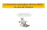 Inversión extranjera directa (IED): el caso de México