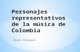 Personajes de la  musica de colombia