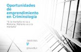 Oportunidades de emprendimiento en Criminología
