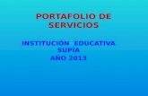 Portafolio de servicios  2013