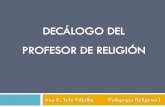 Decálogo del Profesor de Religión