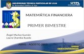 MATEMTICAS FINANCIERAS ( I Bimestre Abril Agosto 2011)