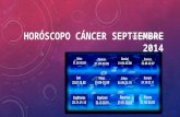 Horóscopo cancer para septiembre 2014