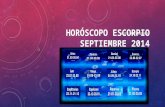 Horóscopo Escorpio para Septiembre 2014