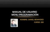 Manual de usuario(menu de programas)