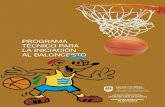 Programa tecnico para la iniciacion al baloncesto