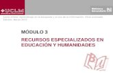 Recursos especializados en Educacion y Humanidades
