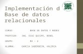 Implementación de base de datos relacionales final