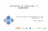 TS-med Conferencia 4.2: Criterios de selección -2 SEGURIDAD