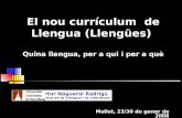 El nou currículum de llengua - Artur Noguerol