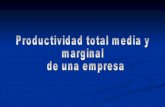 Productividad Total, Media Y Marginal De Una Empresa