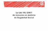 Llei 40/2007 de Seguretat Social