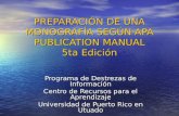 Preparación de una monografía según APA Publication Manual (5ta Edición)