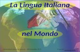 La Lingua Italiana nel Mondo