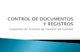 Capacitación en control de documentos y registros