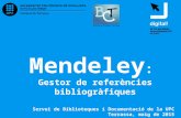 Mendeley : gestor de referències bibliogràfiques