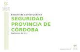 Encuesta Seguridad Provincia de Córdoba Septiembre de 2014