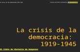 La crisis de la democracia y los fascismos