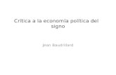 La génesis ideológica de las necesidades - Jean Baudrillard