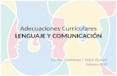 Adecuaciones curriculares lenguaje y comunicación