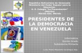 Proyecto presidentes de la democracia en venezuela