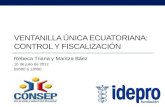 Ventanilla Única Ecuatoriana: Control y Fiscalización
