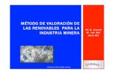 Metodo de Valoracion de las Renovables para la Industria Minera