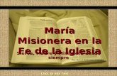 María misionera en la Fe de la Iglesia Catolica