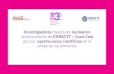 Investigadores mexicanos recibieron reconocimiento de conacyt y coca cola por sus  aportaciones científicas en el campo de los alimentos