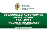 Balance Ley marco de Autonomia 2011 Santa Cruz