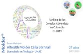 Ranking Colegios Adventistas en Colombia 2013