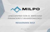 Minera Milpo: Encuentro con el Mercado Financiero e Inversionistas