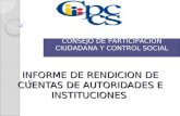 Informe 2010 de rendición de cuentas de autoridades e instituciones del Ecuador