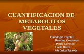 fisiologia vegetal , cuantificacion de metabolitos vegetales
