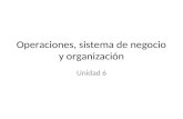 Unidad 6 Operaciones, sistema de negocio y organización