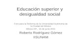 Educación superior y desigualdad social