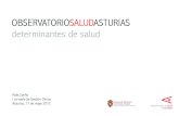 Observatorio de Salud en Asturias: sobre los determinantes sociales de la salud