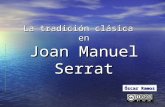 La tradición clásica en Joan Manuel Serrat