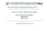 Sintesis informativa 16 04 2012