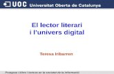 El lector literari  i l'univers digital, per Teresa Iribarren