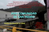 Análisis de Situación de Salud  (ASIS). Comunidad de San Pedro, municipio Libertador. Estado Mérida. Venezuela