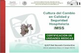 Certificacion del laboratorio clínico y banco de sangre en el IMSS