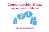 Comunicación Eficaz en el Trabajo