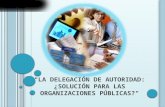Proyecto: La delegacion de Autoridad como solucion para las Organizaciones Publicas