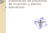 Elaboración de proyectos de inversión y planes operativos