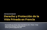 TIC:  Derecho y Protección de la Vida Privada en Francia
